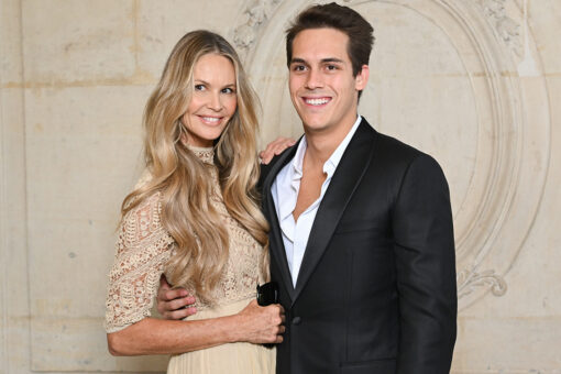 Elle Macpherson, 58, steps out with son Flynn Busson, 24, for Dior fashion show