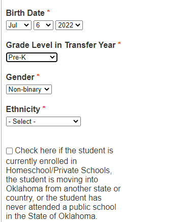 Oklahoma agencies blame bureaucratic oversight for including ‘non-binary’ option for pre-K students