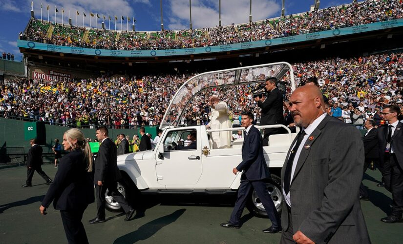 Pope Francis delivers homily at Mass at Canadian stadium