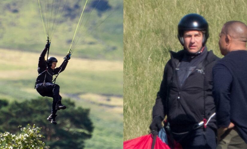 Tom Cruise parachutes off a mountain while filming ‘Mission: Impossible 8’