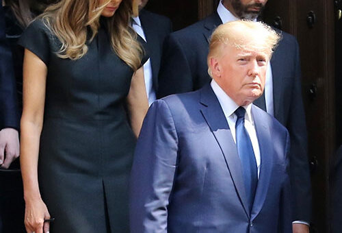 PHOTOS: President Trump, family gather at funeral for Ivana Trump