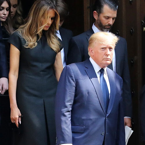 PHOTOS: President Trump, family gather at funeral for Ivana Trump