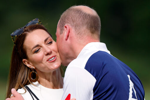 Prince William, Kate Middleton kiss in rare public display of affection at polo match with dog in tow