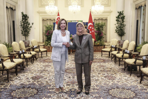Nancy Pelosi arrives in Singapore as she begins tour of Asia
