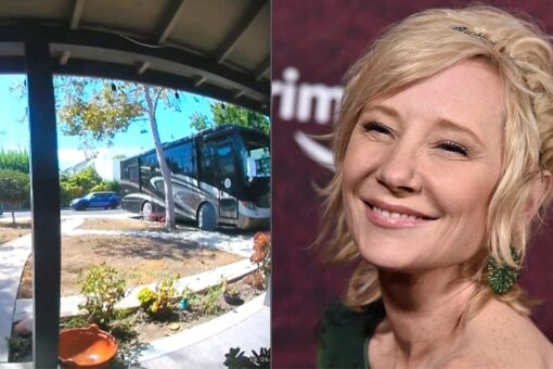 Doorbell camera video captures Anne Heche’s car speeding moments before crash