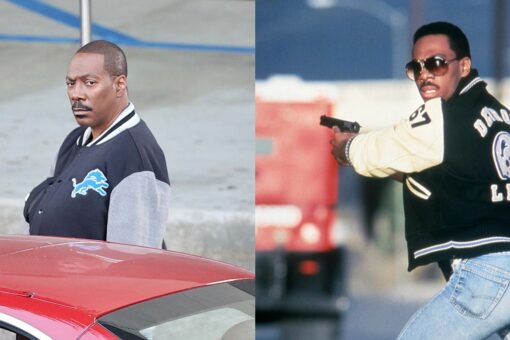 Eddie Murphy spotted filming ‘Beverly Hills Cop’ wearing iconic jacket