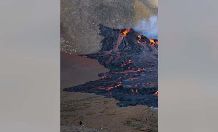 Iceland volcano near major airport erupts second time in a year