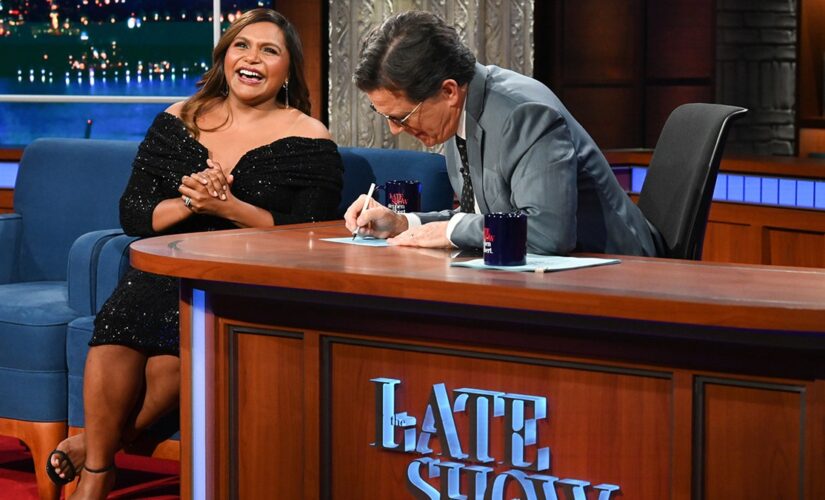 Stephen Colbert and Mindy Kaling joke about rumored beef