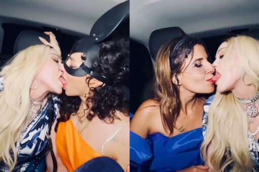 Madonna kisses 2 women as she celebrates turning 64 amongst friends and family in Italy