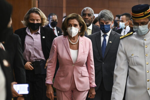 Nancy Pelosi lands in Taiwan amid Chinese threats, military activity