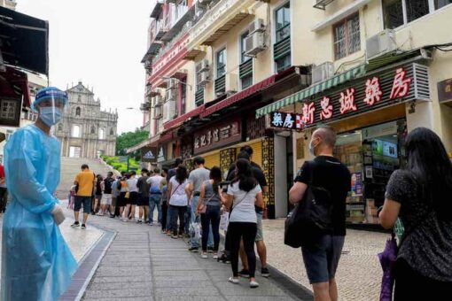 Macau reverts back to daily COVID testing after a positive test in neighboring Chinese city