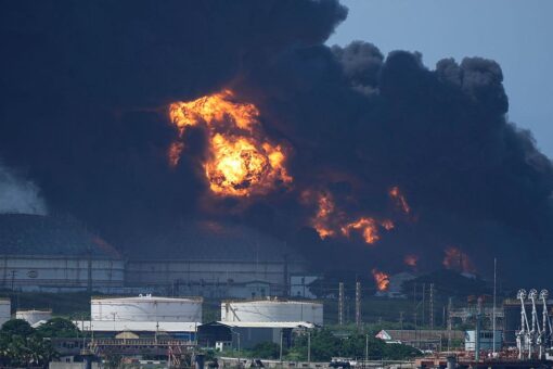 At least 121 injured as firefighters battle vast blaze at Cuban oil facility