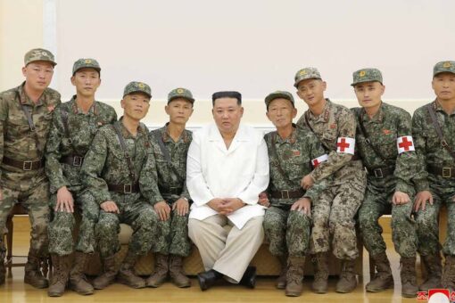 Kim Jung Un praises military medics after declaring victory over COVID last week