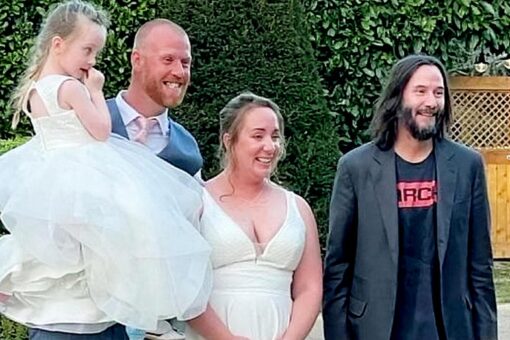 Keanu Reeves crashes couple’s wedding in England: ‘Out of this world’