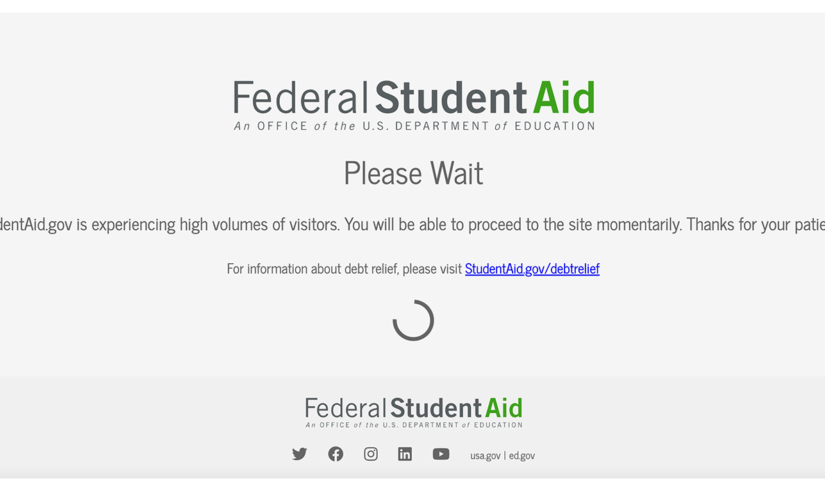 Federal student aid website crashes after Biden’s debt handout announcement