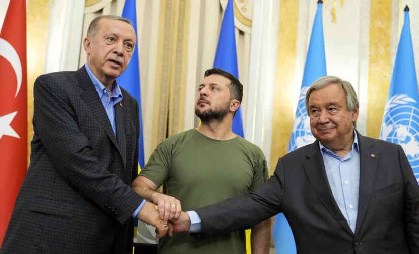 Ukraine’s Zelenskyy meets with Turkish president and UN chief in Lviv