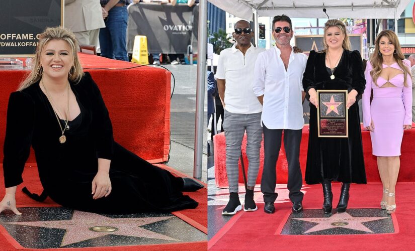 Kelly Clarkson reunites with original ‘American Idol’ judges to receive her star on Hollywood Walk of Fame