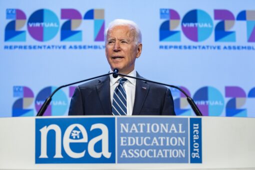 NEA teachers’ union where Biden spoke has showered Democrats with political contributions over the years