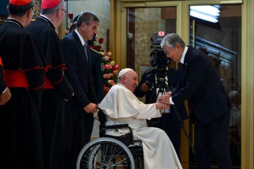 Pope Francis seen in wheelchair in trip to Kazakhstan, open to meeting with Chinese President Xi Jinping
