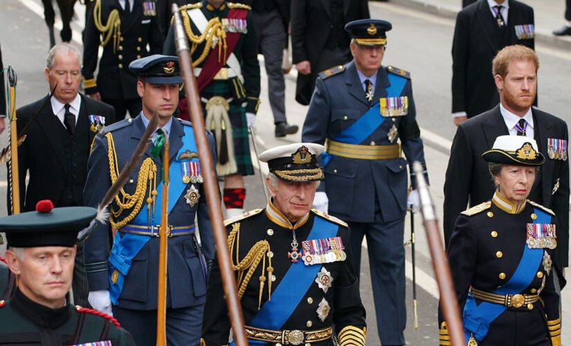 Queen Elizabeth II funeral: King Charles III leads procession into Westminster Abbey followed by royal family