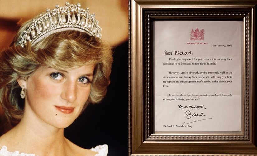 Princess Diana’s heartfelt letter to man struggling with bulimia on display at Las Vegas exhibit