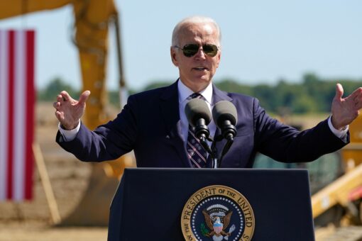 A bipartisan Biden drops recent ‘MAGA’ rhetoric during groundbreaking stop in Ohio