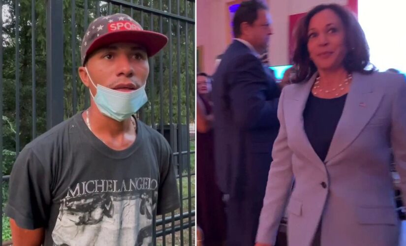 Vice President Harris ignores question on migrants arriving outside residence after ‘secure’ border claim