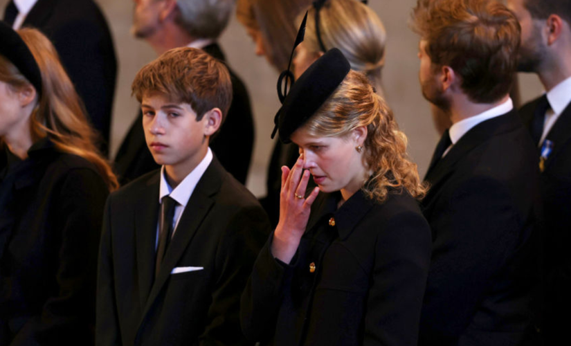 Queen Elizabeth II’s youngest grandchild, James, Viscount Severn, 14, stands vigil at her coffin