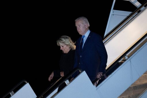 Biden arrives in UK for queen’s funeral; Liz Truss meeting postponed