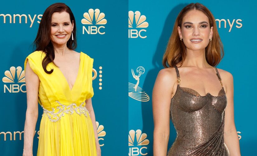 Emmys 2022 red carpet: Lily James, Geena Davis and more stun on the red carpet