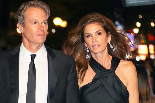 Cindy Crawford stuns as she and Rande Gerber attend The Clooney Foundation’s award night in New York City