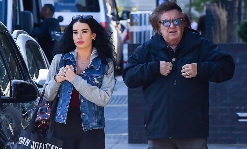 ‘American Pie’ singer Don McLean and girlfriend Paris Dylan enjoy an outing in Manchester