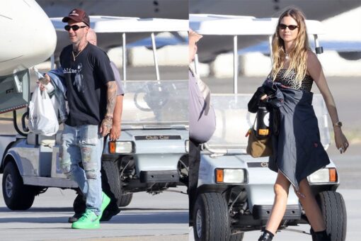 Adam Levine and wife Behati Prinsloo fly to Las Vegas together amid cheating scandal