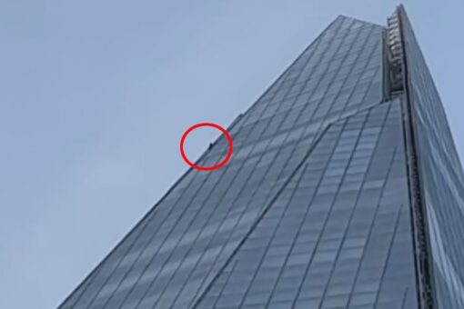 Climber arrested after scaling 1,000-foot skyscraper in London