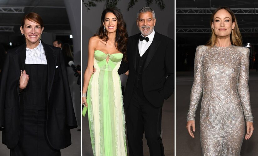 Julia Roberts honored, braless Olivia Wilde, and George and Amal Clooney’s date night: Academy Museum Gala