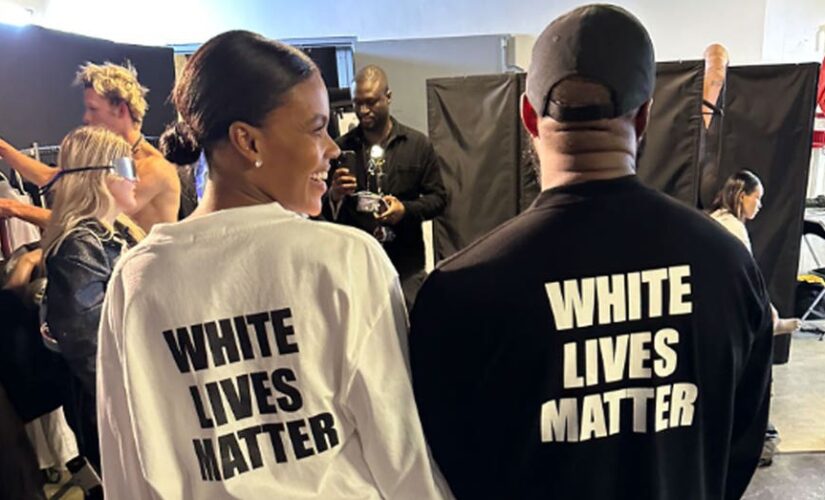 Kanye wears ‘White Lives Matter’ shirt to Yeezy fashion show in Paris, joined by Candace Owens