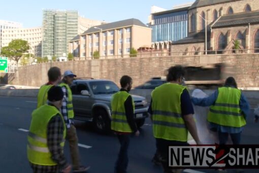 ‘Move before I pull my gun out’: DC drivers irate after climate protesters block rush hour traffic