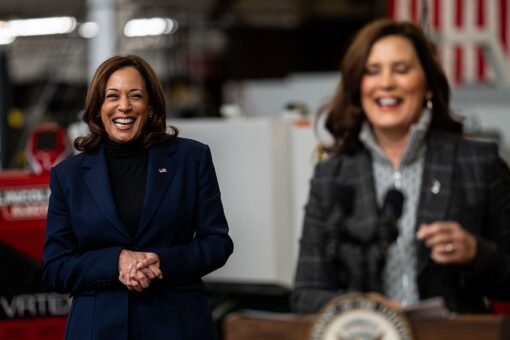 Kamala Harris campaigns for Michigan Gov. Whitmer in potential preview of Democrat presidential primary