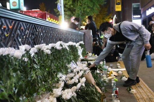 South Korean president declares mourning period after over 150 die in Halloween stampede