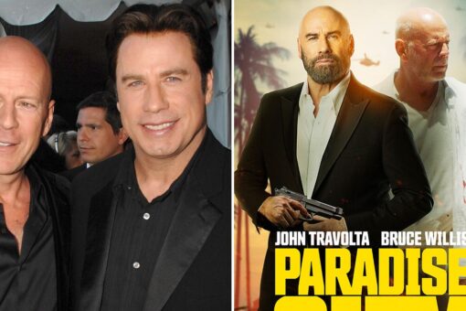 Bruce Willis and John Travolta face off in the first trailer for their new action movie ‘Paradise City’
