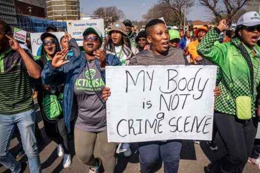 Woman’s rights groups in South Africa protest after charges dropped in gang rape case