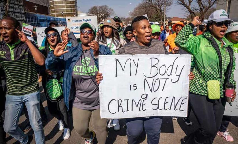 Woman’s rights groups in South Africa protest after charges dropped in gang rape case