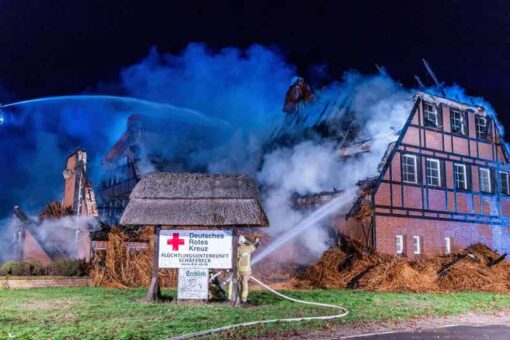 Fire destroys Ukrainian refugee shelter in Germany, potentially arson