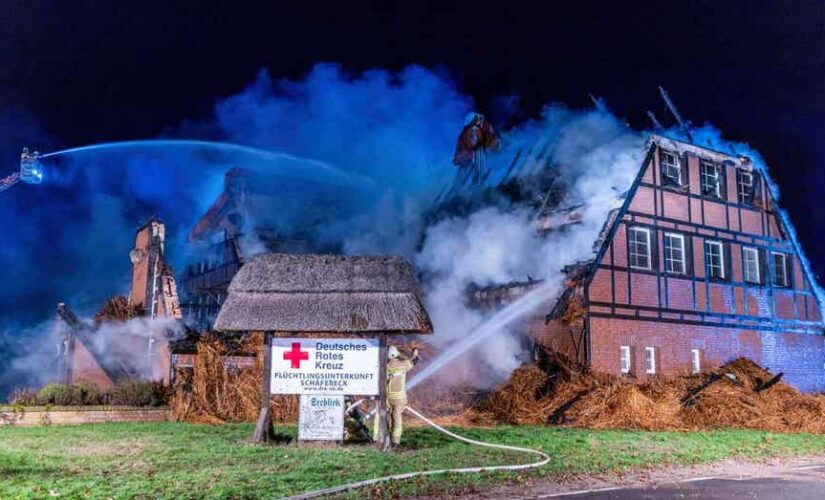 Fire destroys Ukrainian refugee shelter in Germany, potentially arson