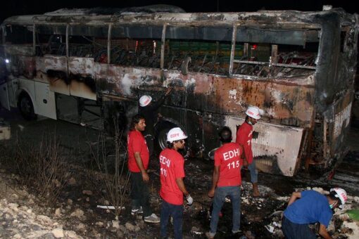 Pakistan bus fire kills 18 flood survivors