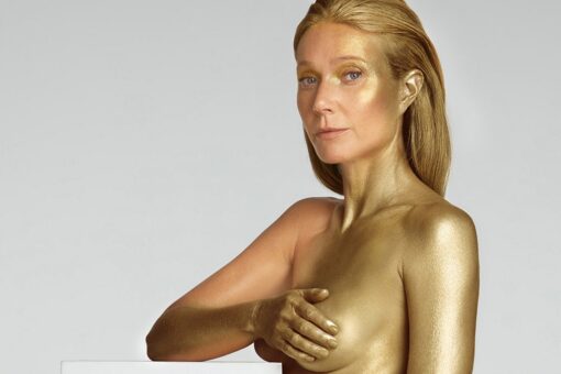 Gwyneth Paltrow’s husband reacts to naked gold photos for her 50th birthday