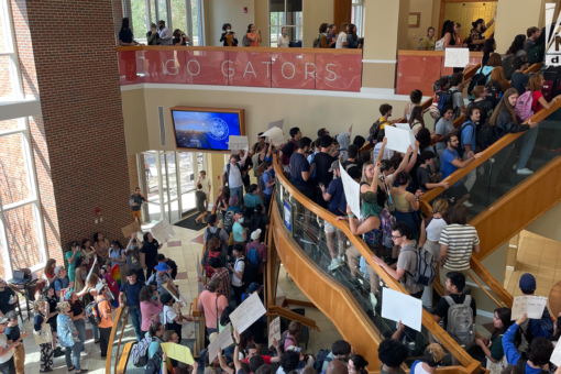 University of Florida students protest, say Republican Sen. Ben Sasse poses ‘threat’ as president