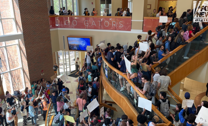 University of Florida students protest, say Republican Sen. Ben Sasse poses ‘threat’ as president