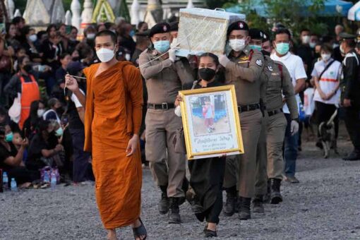 Children killed in Thai day care massacre prepared for funeral rites