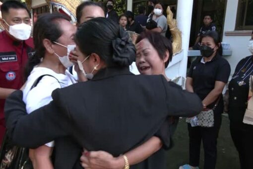 Parents collapse in grief after reuniting with children who were killed in Thailand day care massacre